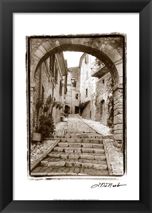 Framed Village Passageway Print