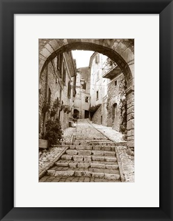 Framed Village Passageway Print