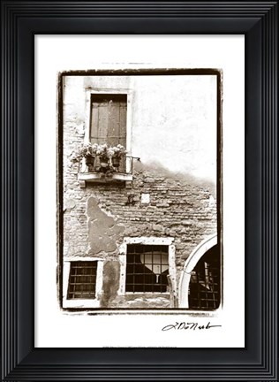 Framed Balcony Flowers Print
