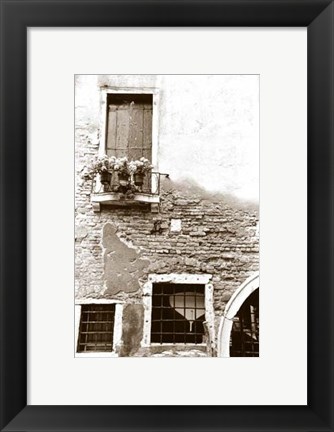 Framed Balcony Flowers Print