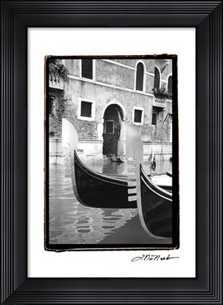 Framed Resting Gondolas Print