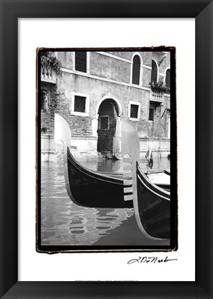 Framed Resting Gondolas Print