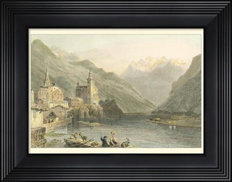 Framed Pastoral Riverscape I Print
