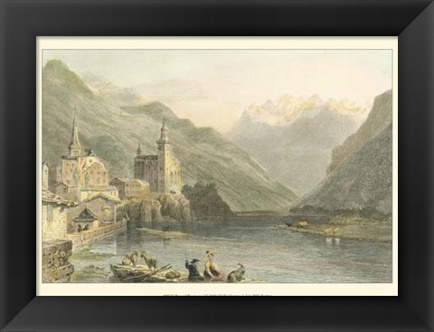 Framed Pastoral Riverscape I Print