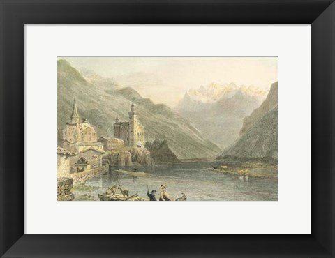 Framed Pastoral Riverscape I Print