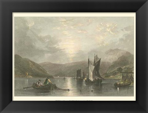 Framed Pastoral Riverscape II Print