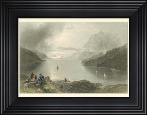 Framed Pastoral Riverscape IV Print