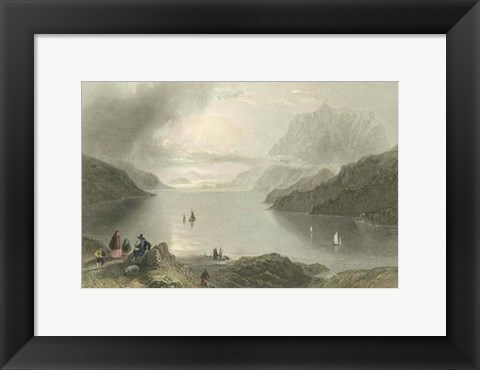 Framed Pastoral Riverscape IV Print