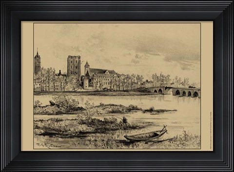 Framed Riverside Estate I Print