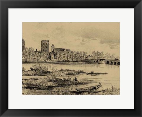 Framed Riverside Estate I Print