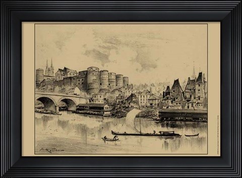Framed Riverside Estate II Print
