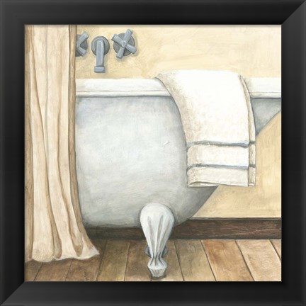 Framed Contemporary Bath I Print