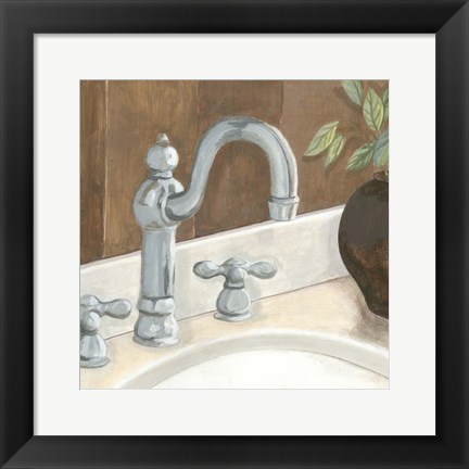 Framed Contemporary Bath III Print