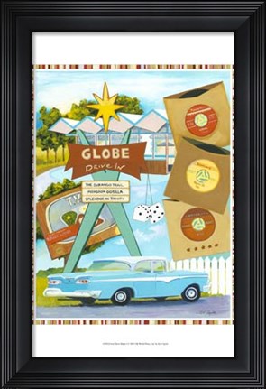 Framed Kris&#39;s Retro Rama I Print