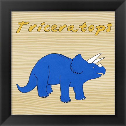 Framed Triceratops Print