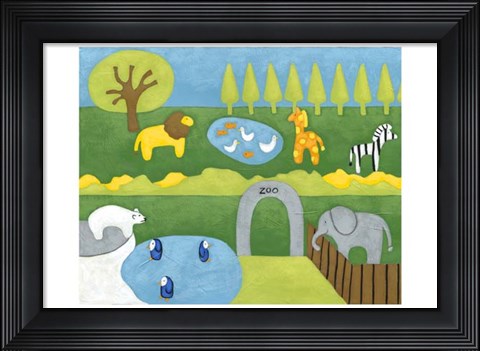 Framed Storybook Zoo Print