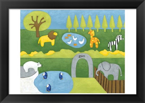 Framed Storybook Zoo Print