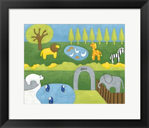 Framed Storybook Zoo Print