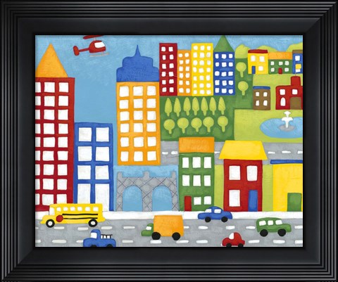 Framed Storybook City Print