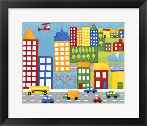 Framed Storybook City Print