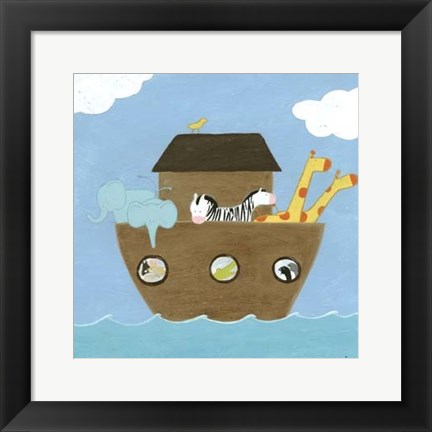 Framed Noah&#39;s Ark I Print