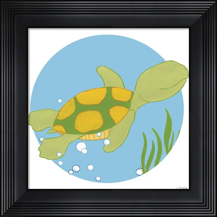 Framed Timothy the Turtle Print