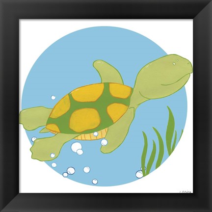 Framed Timothy the Turtle Print