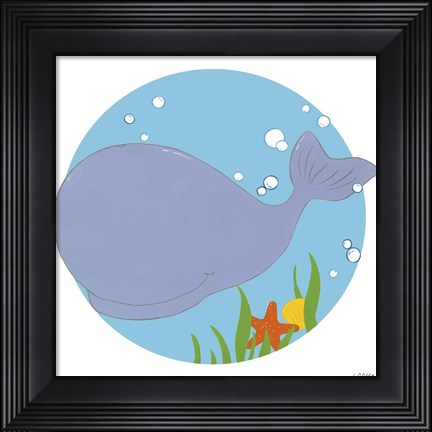 Framed Wally the Whale Print