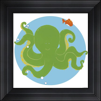 Framed Olga the Octopus Print