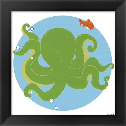 Framed Olga the Octopus Print