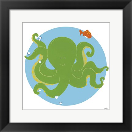 Framed Olga the Octopus Print