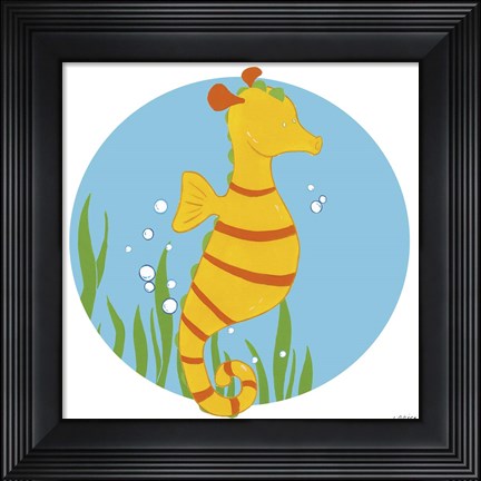 Framed Sally the Seahorse Print