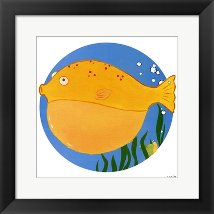 Framed Billy the Blowfish Print