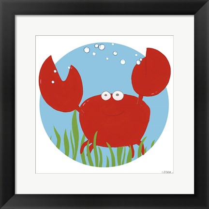 Framed Calvin the Crab Print