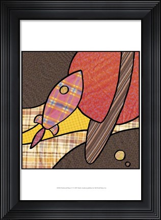 Framed Patchwork Planets IV Print