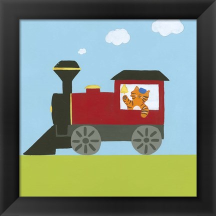 Framed Circus Train I Print