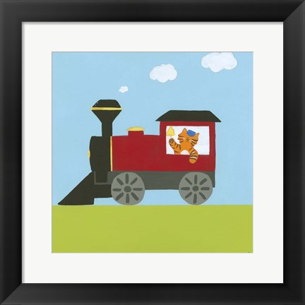 Framed Circus Train I Print