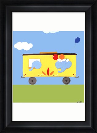 Framed Circus Train III Print