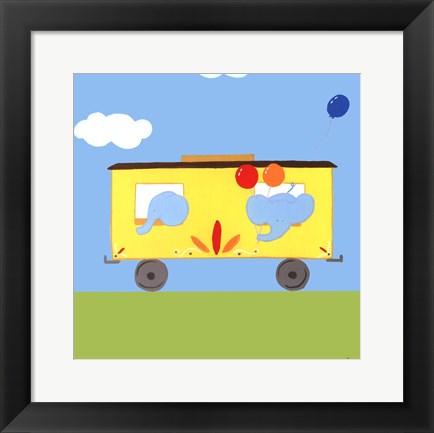 Framed Circus Train III Print