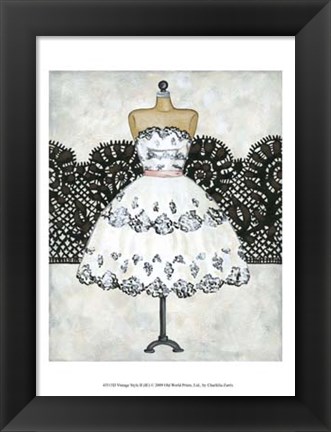 Framed Vintage Style II Print