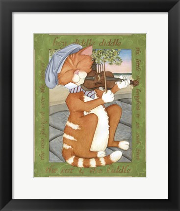 Framed Cat &amp; The Fiddle Print