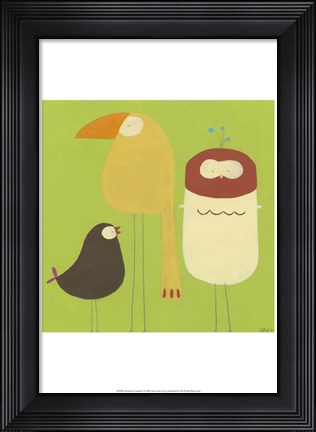 Framed Feathered Friends I Print