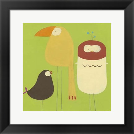 Framed Feathered Friends I Print