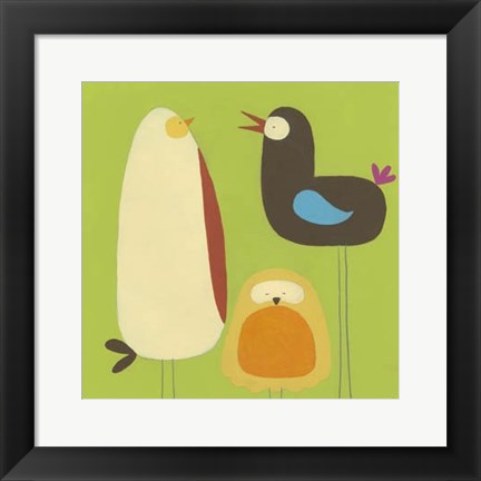 Framed Feathered Friends II Print