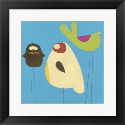 Framed Feathered Friends III Print