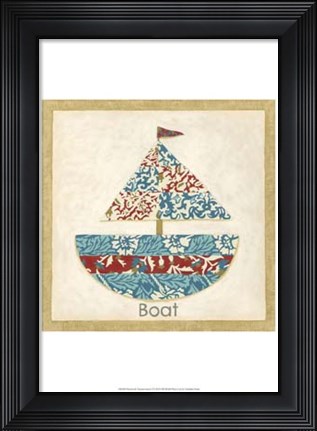 Framed Patchwork Transportation I Print