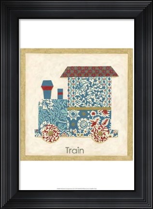 Framed Patchwork Transportation II Print