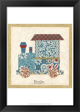 Framed Patchwork Transportation II Print