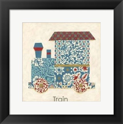 Framed Patchwork Transportation II Print