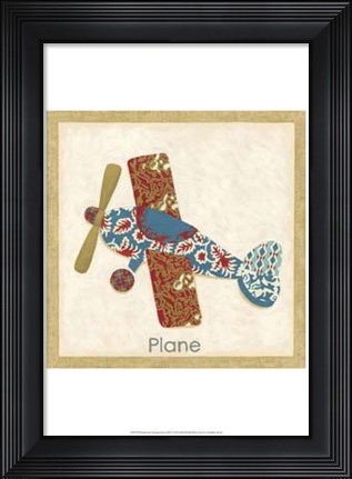Framed Patchwork Transportation III Print